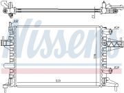 Nissens NIS63007 Радиатор OP COMBO(00-)1.2 i 16V(+)[OE 1300 236]
