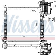 NISSENS NIS62559A Радиатор MB V W 638(96-)V 200(+)[OE 638 501 16 01] на автомобиль MERCEDES-BENZ V-CLASS