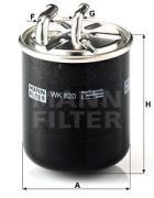 MANN MFWK820 Топливный фильтр на автомобиль SMART FORFOUR