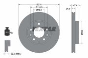 TEXTAR T92110400 Тормозной диск