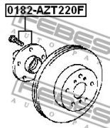 FEBEST FE0182AZT220F Подшипник ступицы колеса передний TOYOTA AVENSIS AT22#/AZT220/CDT220/CT220/ST220/ZZT22# 1997-2003 на автомобиль TOYOTA CELICA