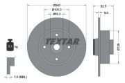 TEXTAR T92154403 Тормозной диск на автомобиль RENAULT THALIA