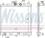 NISSENS NIS68728 Радиатор NS MICRA/MARCH K12(02-)1.2 i 16V(+)[OE 21410AX200] на автомобиль NISSAN NOTE