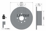 TEXTAR T92075503 Тормозной диск на автомобиль OPEL VECTRA