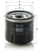 MANN MFW66 Масляный фильтр на автомобиль RENAULT LOGAN/STEPWAY