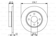 Bosch 0986479R61 Гальмівний диск
