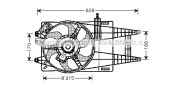 LKQ AFT7524 FT Punto / Idea 1.4 +AC 03- Вентилятор на автомобиль FIAT IDEA