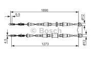 Bosch  Трос, стояночная тормозная система