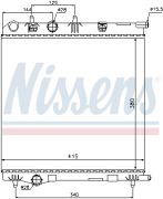 NISSENS NIS636002 Радиатор CN C3(09-)1.4 GAS(+)[OE 1330.S4] на автомобиль CITROEN DS3