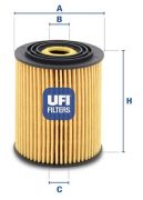 UFI 2503400 Масляный фильтр на автомобиль CHRYSLER NEON