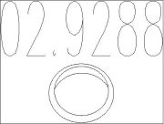 MTS MTS029288 Монтажное кольцо выхлопной системы ( D(внутр.) - 58 мм; D(наружн.) - 72 мм; Высота - 10 мм) на автомобиль OPEL MOVANO
