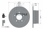 TEXTAR T92072303 Тормозной диск