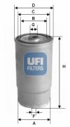 UFI 2446000 Топливный фильтр на автомобиль HYUNDAI TRAJET