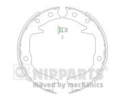 NIPPARTS J3505039 Тормозные колодки барабанные на автомобиль MITSUBISHI LANCER