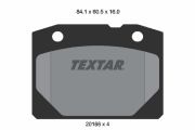 TEXTAR T2016603 Тормозные колодки, к-кт. на автомобиль LADA 1200-1500