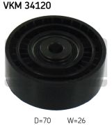 SKF VKM34120 Паразитный / ведущий ролик, поликлиновой ремень