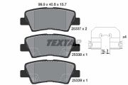 TEXTAR T2533703 Тормозные колодки дисковые на автомобиль KIA CARENS