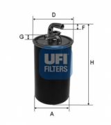 UFI 2403000 Топливный фильтр на автомобиль JEEP COMPASS