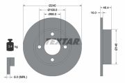 TEXTAR T92037300 Тормозной диск на автомобиль AUDI 100