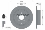 TEXTAR T92149303 Тормозной диск на автомобиль INFINITI EX