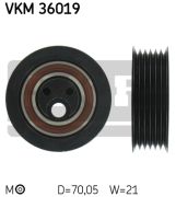 SKF VKM36019 Натяжной ролик, поликлиновой  ремень на автомобиль RENAULT SAFRANE