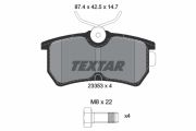 TEXTAR T2335301 Тормозные колодки дисковые на автомобиль FORD FIESTA