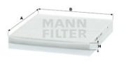MANN MFCU2435 Фильтр, воздух во внутренном пространстве на автомобиль RENAULT SCENIC