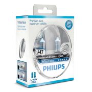 PHILIPS PHI12972WHVSM Набор ламп H7 WhiteVision +60% (4300K) 12V PX26d  (в комплекте в подарок W5W - 2 шт)