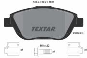 TEXTAR T2488301 Тормозные колодки дисковые на автомобиль CITROEN C4