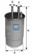 UFI 24ONE01 Топливный фильтр на автомобиль FIAT FIORINO