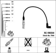 NGK RCVW254 Комплект высоковольтных проводов