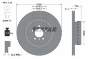 TEXTAR T92266625 Тормозной диск на автомобиль BMW X6