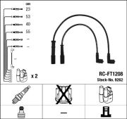 NGK RCFT1208 Комплект высоковольтных проводов