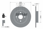 TEXTAR T92061700 Тормозной диск на автомобиль MAZDA MX-5