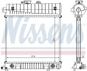 NISSENS NIS62708A Радиатор MB C W 202(93-)C 180(+)[OE 202 500 26 03] на автомобиль MERCEDES-BENZ E-CLASS