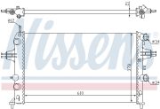Nissens NIS 63091 Радиатор OP ASTRA G(98-)1.2 i 16V(+)[OE 1300 195]