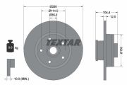 TEXTAR T92268903 Тормозной диск на автомобиль MITSUBISHI EXPRESS