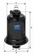 UFI 3155400 Топливный фильтр на автомобиль TOYOTA CROWN