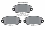 TEXTAR T2095006 Тормозные колодки дисковые на автомобиль SEAT MALAGA