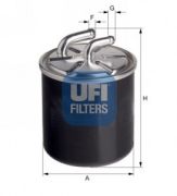 UFI 2443600 Топливный фильтр на автомобиль MERCEDES-BENZ CLC-CLASS