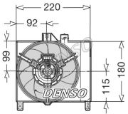 DENSO DENDER16003 Вентилятор радіатора на автомобиль SMART CABRIO