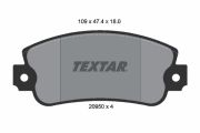 TEXTAR T2095005 Тормозные колодки дисковые