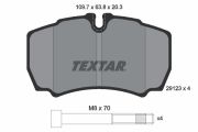 TEXTAR T2912303 Тормозные колодки дисковые