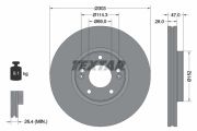 TEXTAR T92273303 Тормозной диск на автомобиль KIA OPIRUS