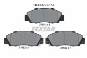TEXTAR T2165101 Тормозные колодки дисковые
