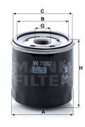 MANN MFW7032 Масляный фильтр на автомобиль RENAULT LOGAN/STEPWAY