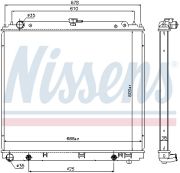 NISSENS NIS68717 Радиатор NS NAVARA(05-)2.5 dCi(+)[OE 21460-EB30A] на автомобиль NISSAN NP300