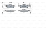 BOSCH 0986494943 Тормозные колодки на автомобиль FIAT IDEA