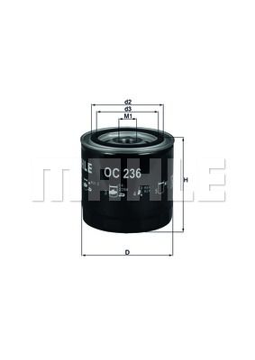 OC236 KNECHT Масляный фильтр для GAZ GAZELLE