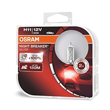 OSR 64211NBS-HCB OSRAM Автомобильная лампа: H11 12V 55W PGJ19-2 NIGHT BREAKER SILVER (+100) (к-кт 2 шт)       купити дешево